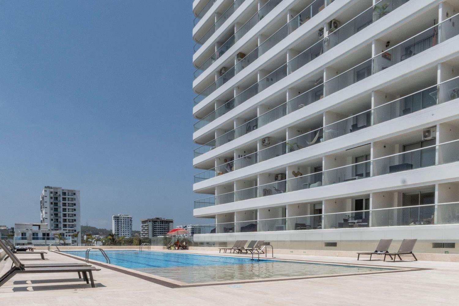 Apartamento Cb1607 Moderna Vista-mar Cerca Al Aeropuerto *